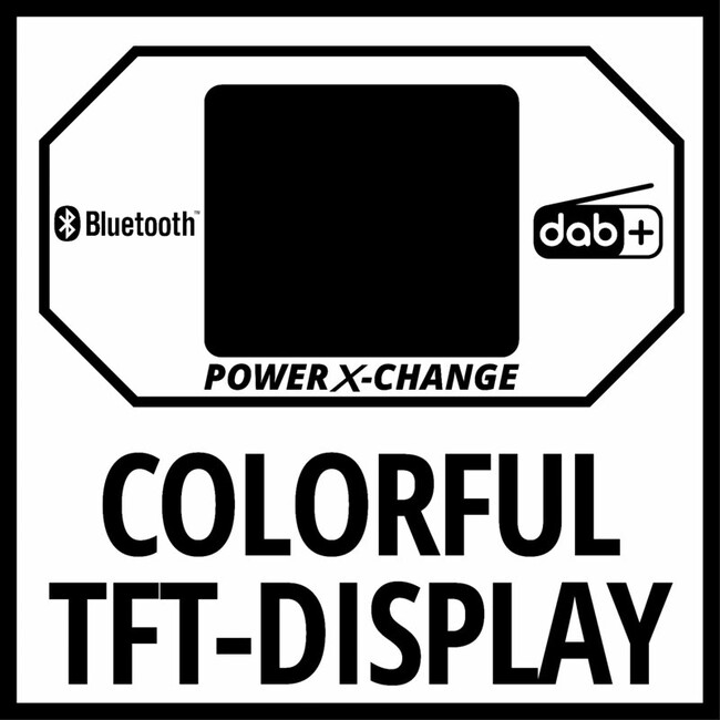 Радио на аккумуляторе Einhell TE-CR 18 Li DAB+/FM/BT - Solo