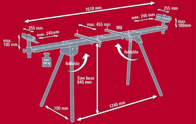 Подставка для торцовочной пилы Einhell MSS 1610