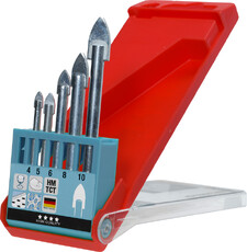 Комплект сверел по стеклу, 5 шт, KWB