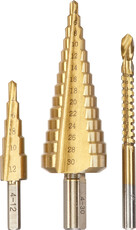 Набор ступенчатых сверел по металлу, 3 шт, KWB