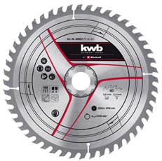 Пильный диск 250x30x3.2 мм по дереву, 48 зубов, KWB